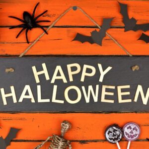 custom wood halloween sign