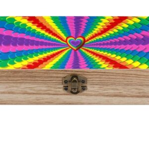 wooden colorful storage box