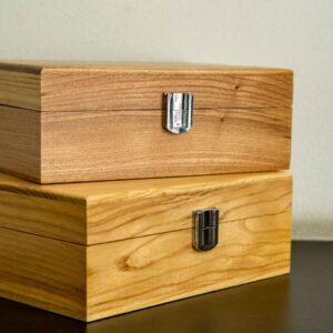 Secure Latch and Hinge on Wooden Decor Box
